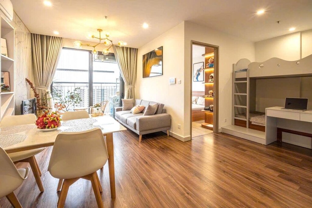 Không gian một căn homestay tại S2.02 – đa dạng loại căn từ studio đến 2 phòng ngủ